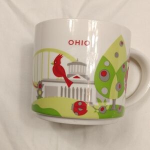 Starbucks Ohio Mug with Red and Green Design